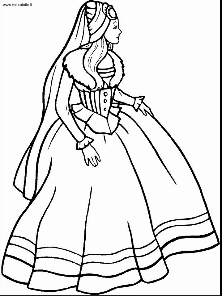 Dibujo para colorear: Princesa (Personajes) #85445 - Dibujos para Colorear e Imprimir Gratis