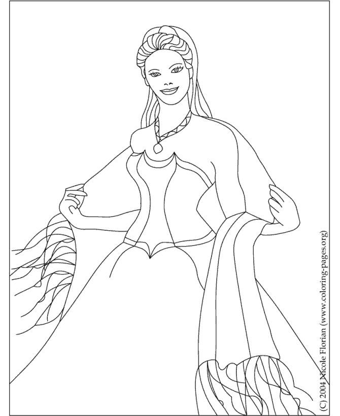 Dibujo para colorear: Princesa (Personajes) #85449 - Dibujos para Colorear e Imprimir Gratis