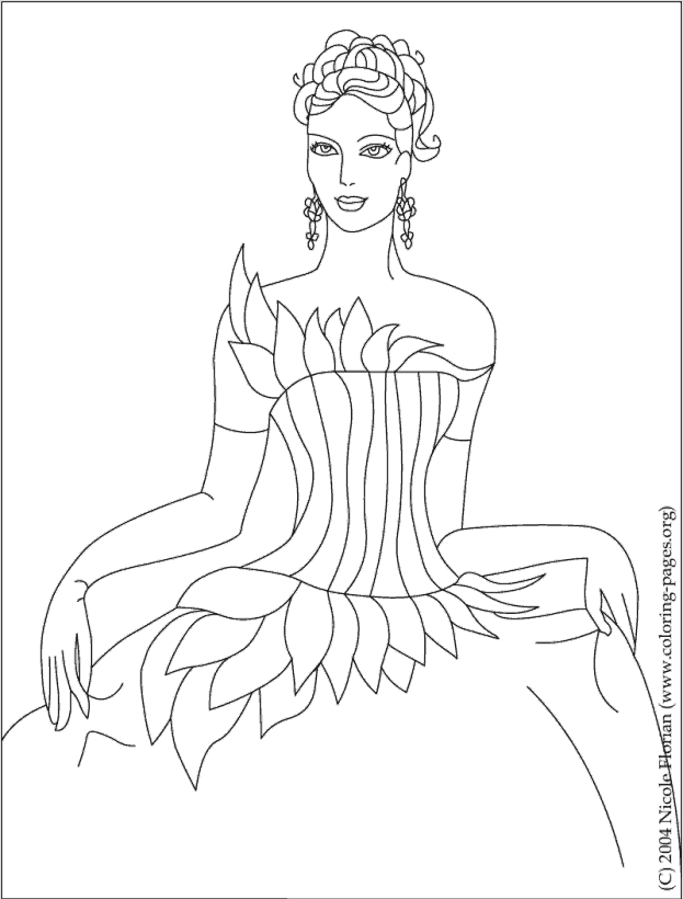 Dibujo para colorear: Princesa (Personajes) #85460 - Dibujos para Colorear e Imprimir Gratis