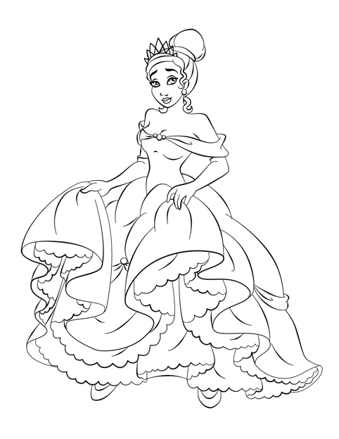 Dibujo para colorear: Princesa (Personajes) #85506 - Dibujos para Colorear e Imprimir Gratis