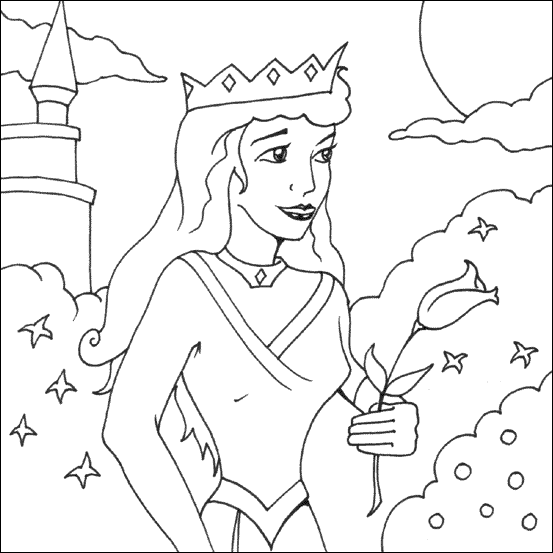 Dibujo para colorear: Princesa (Personajes) #85518 - Dibujos para Colorear e Imprimir Gratis