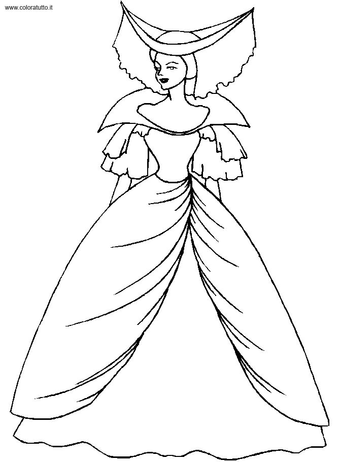 Dibujo para colorear: Princesa (Personajes) #85526 - Dibujos para Colorear e Imprimir Gratis