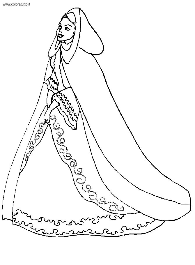 Dibujo para colorear: Princesa (Personajes) #85533 - Dibujos para Colorear e Imprimir Gratis