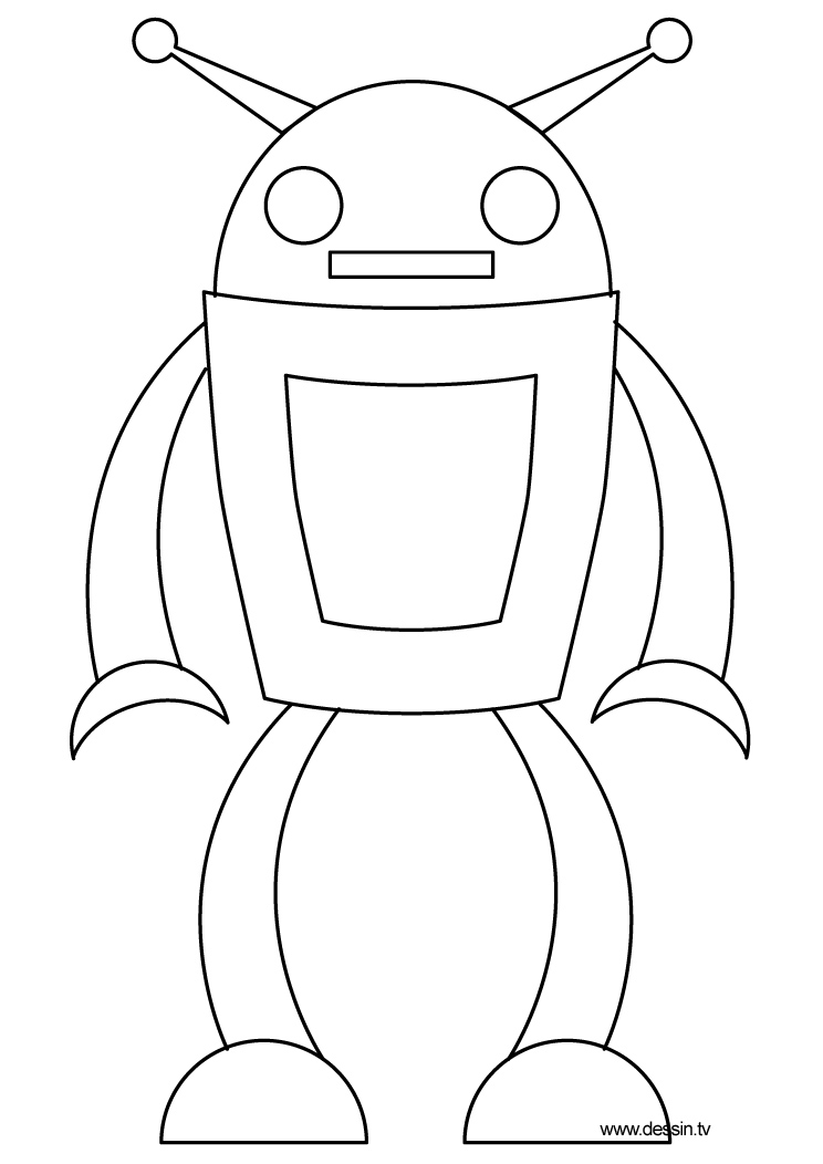 Dibujo para colorear: Robot (Personajes) #106571 - Dibujos para Colorear e Imprimir Gratis