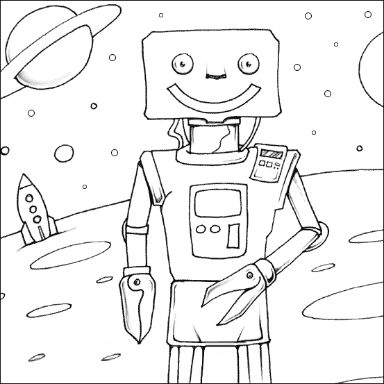 Dibujo para colorear: Robot (Personajes) #106576 - Dibujos para Colorear e Imprimir Gratis