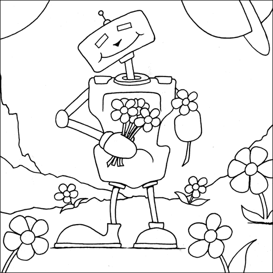 Dibujo para colorear: Robot (Personajes) #106596 - Dibujos para Colorear e Imprimir Gratis