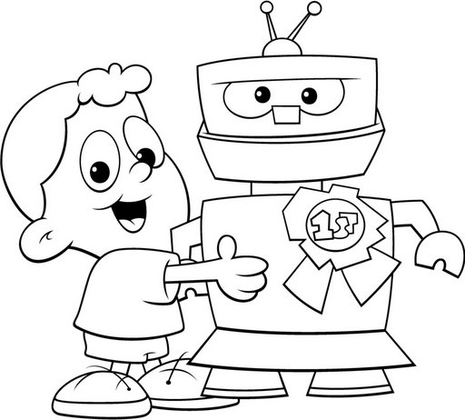 Dibujos de Robot #106650 (Personajes) para colorear – Páginas imprimibles  gratis