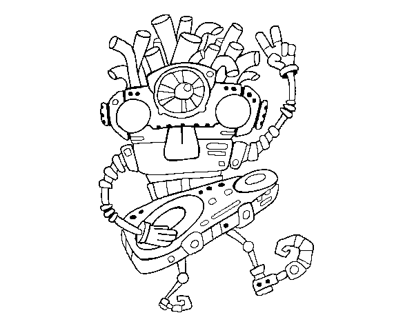 Dibujo para colorear: Robot (Personajes) #106741 - Dibujos para Colorear e Imprimir Gratis