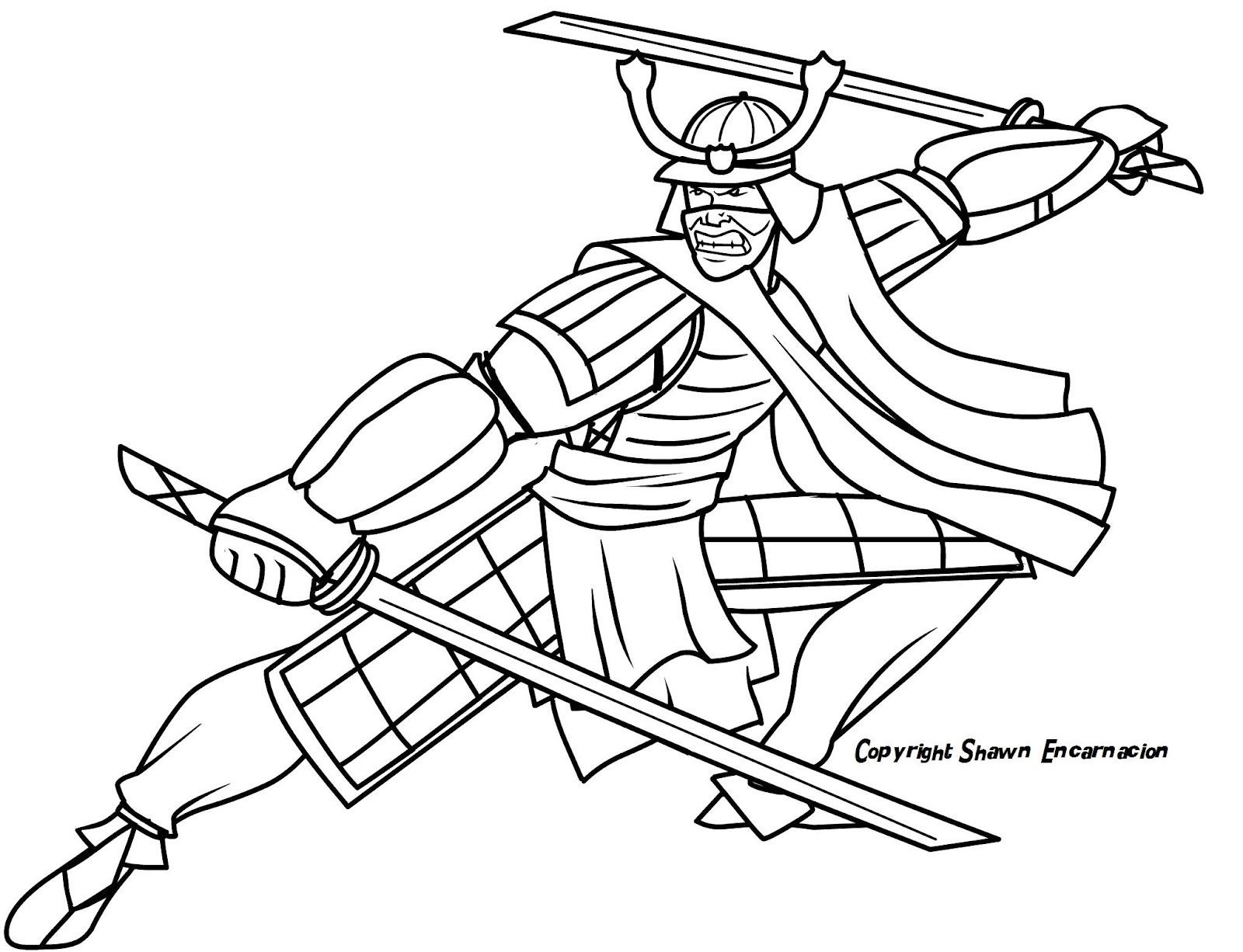 Dibujos de Samurai (Personajes) para colorear – Páginas imprimibles gratis