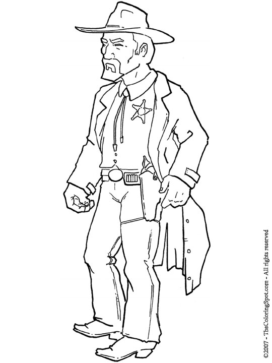 Dibujo para colorear: Sheriff (Personajes) #107436 - Dibujos para Colorear e Imprimir Gratis