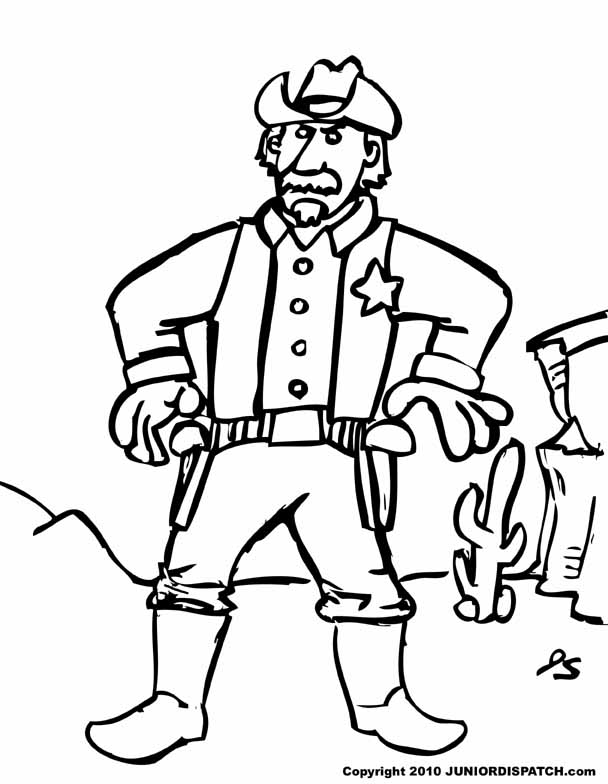 Dibujo para colorear: Sheriff (Personajes) #107438 - Dibujos para Colorear e Imprimir Gratis