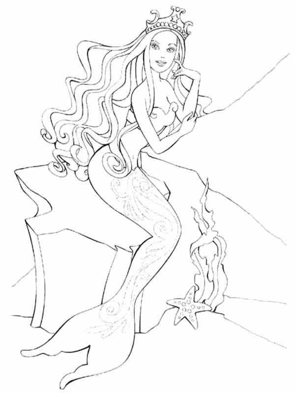 Dibujo para colorear: Sirena (Personajes) #147159 - Dibujos para Colorear e Imprimir Gratis
