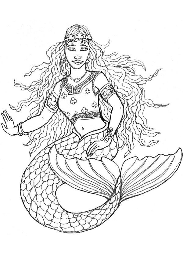 Dibujo para colorear: Sirena (Personajes) #147189 - Dibujos para Colorear e Imprimir Gratis