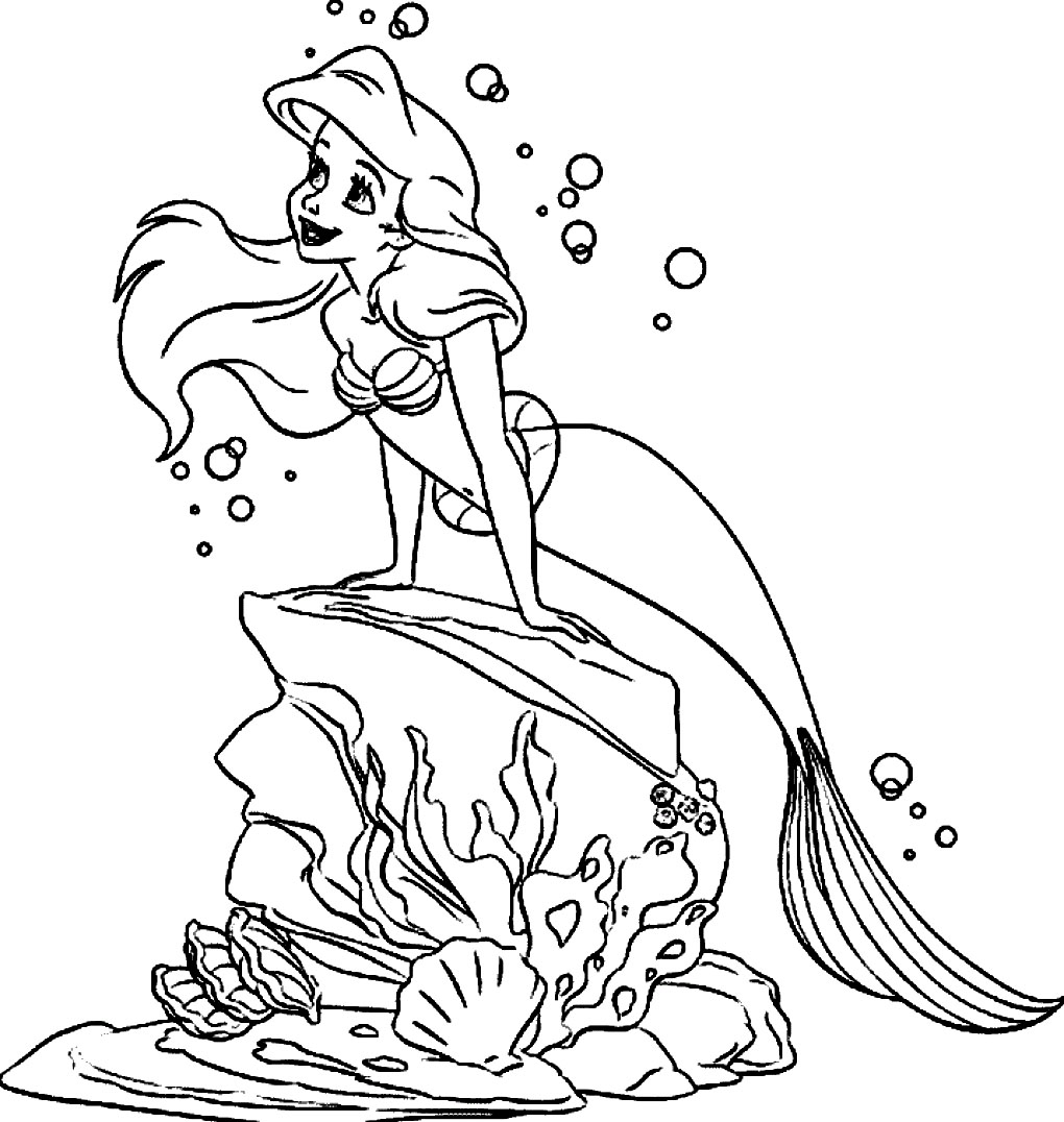 Dibujo para colorear: Sirena (Personajes) #147208 - Dibujos para Colorear e Imprimir Gratis