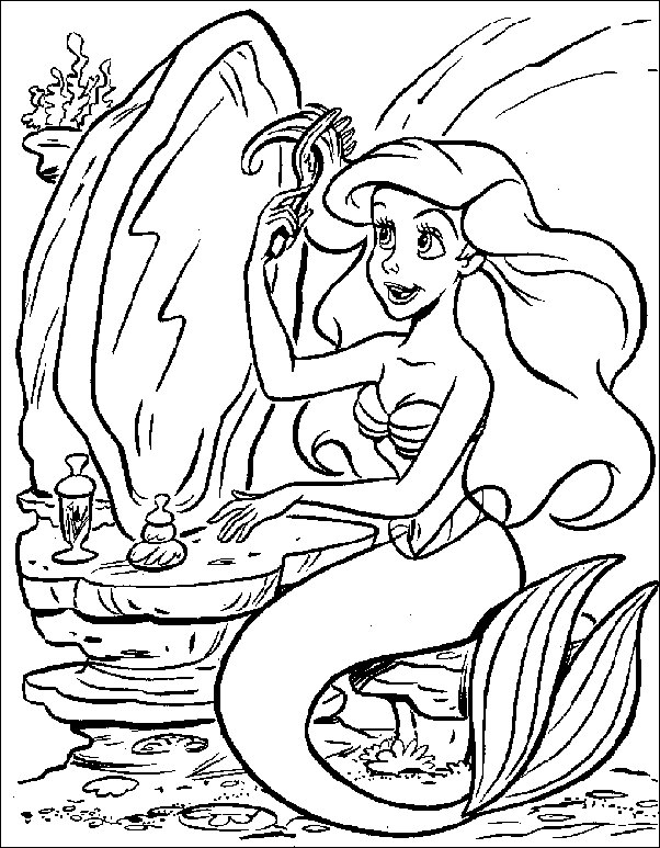 Dibujo para colorear: Sirena (Personajes) #147221 - Dibujos para Colorear e Imprimir Gratis