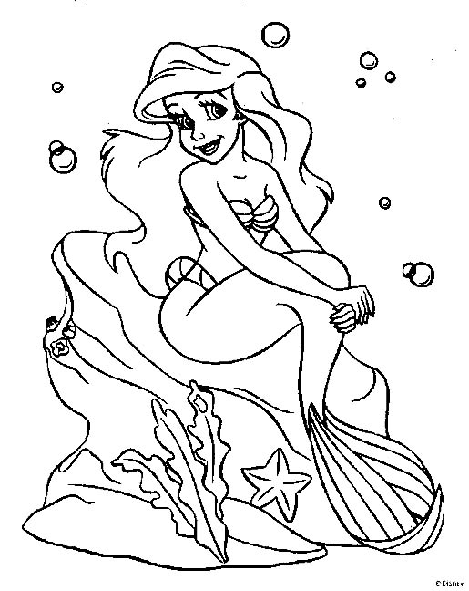 Dibujo para colorear: Sirena (Personajes) #147242 - Dibujos para Colorear e Imprimir Gratis