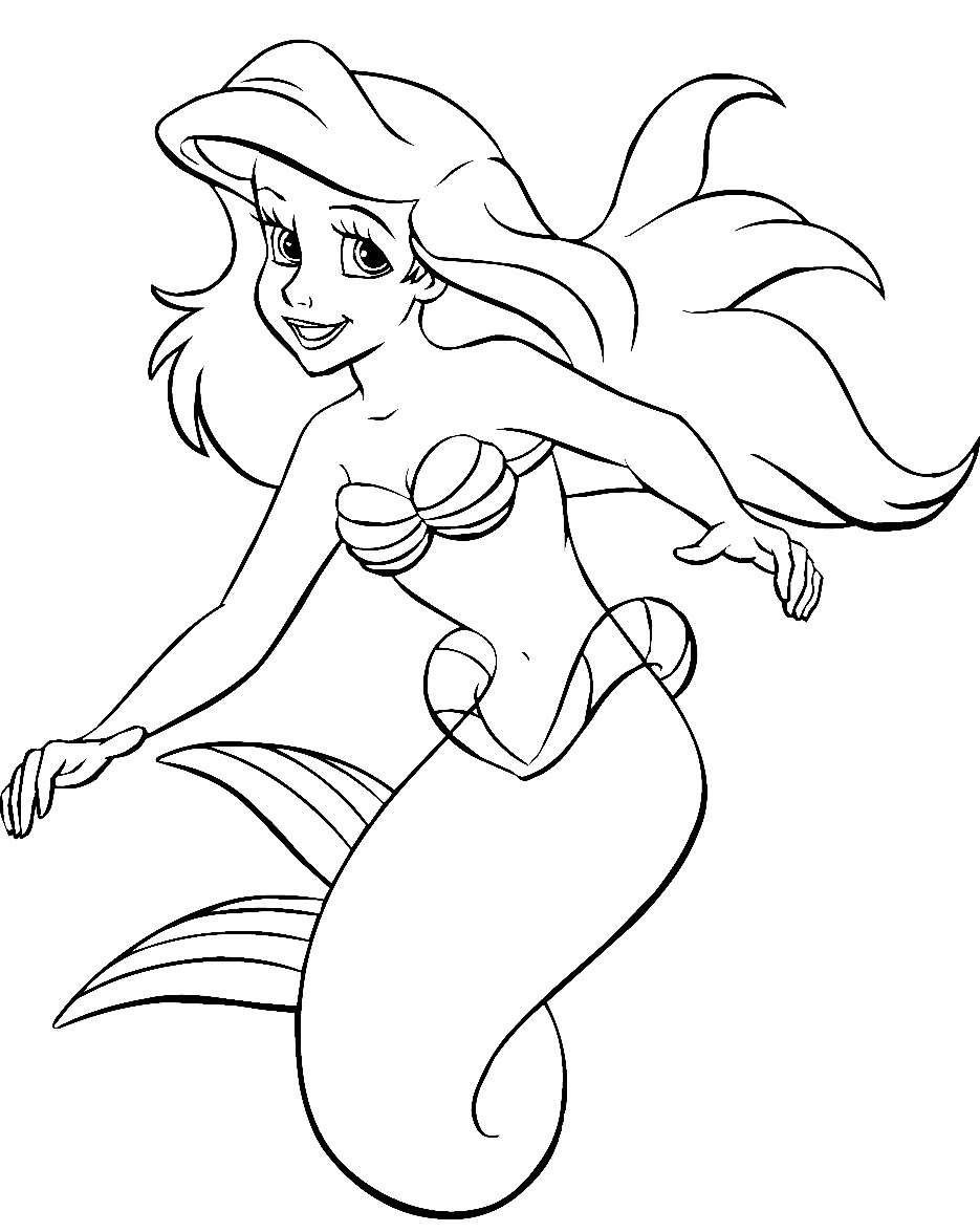 Dibujo para colorear: Sirena (Personajes) #147253 - Dibujos para Colorear e Imprimir Gratis