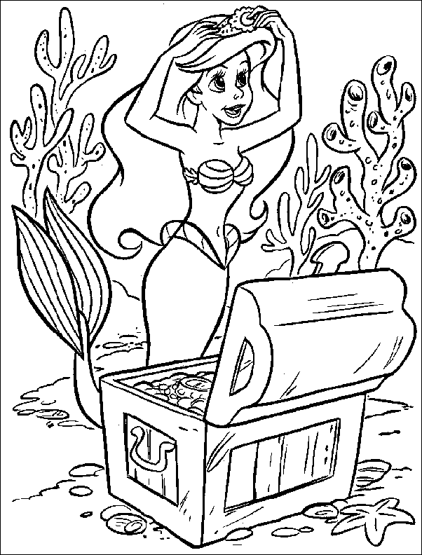 Dibujo para colorear: Sirena (Personajes) #147261 - Dibujos para Colorear e Imprimir Gratis