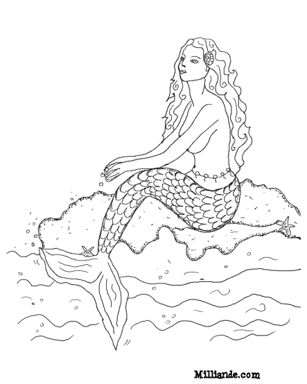 Dibujo para colorear: Sirena (Personajes) #147283 - Dibujos para Colorear e Imprimir Gratis