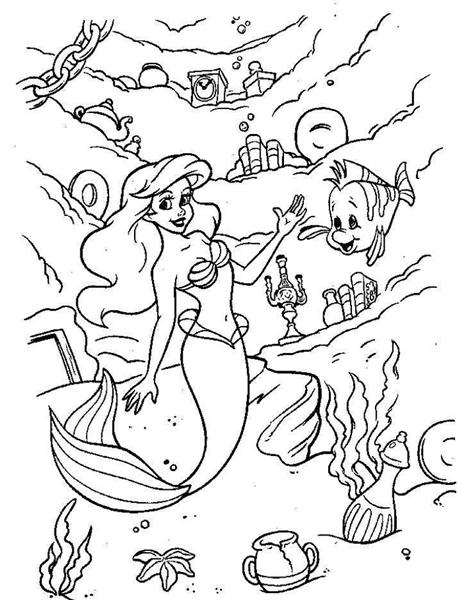 Dibujo para colorear: Sirena (Personajes) #147284 - Dibujos para Colorear e Imprimir Gratis