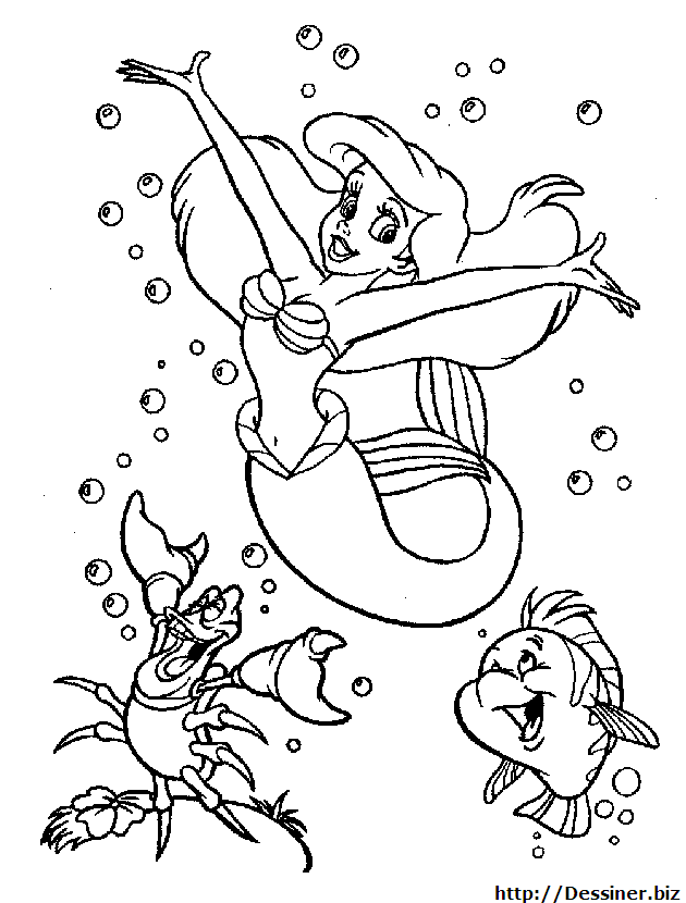 Dibujo para colorear: Sirena (Personajes) #147292 - Dibujos para Colorear e Imprimir Gratis