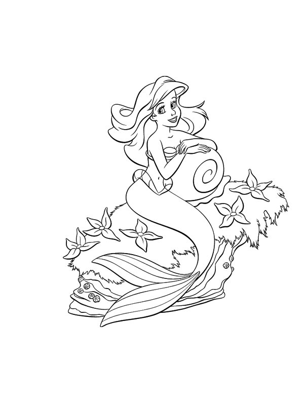 Dibujo para colorear: Sirena (Personajes) #147295 - Dibujos para Colorear e Imprimir Gratis