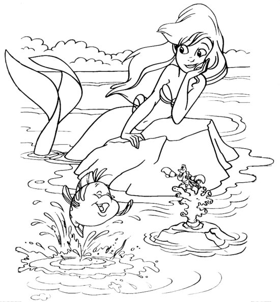 Dibujo para colorear: Sirena (Personajes) #147296 - Dibujos para Colorear e Imprimir Gratis
