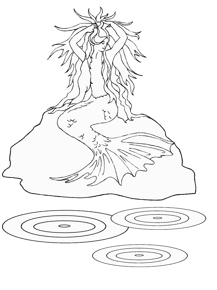Dibujo para colorear: Sirena (Personajes) #147314 - Dibujos para Colorear e Imprimir Gratis