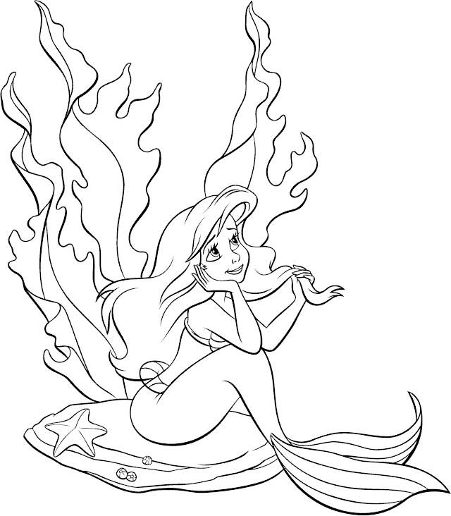 Dibujo para colorear: Sirena (Personajes) #147316 - Dibujos para Colorear e Imprimir Gratis