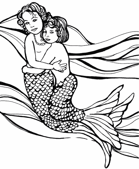 Dibujo para colorear: Sirena (Personajes) #147348 - Dibujos para Colorear e Imprimir Gratis