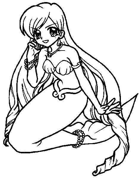 Dibujo para colorear: Sirena (Personajes) #147381 - Dibujos para Colorear e Imprimir Gratis