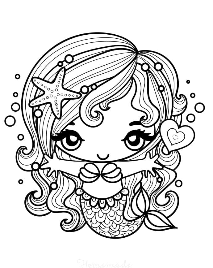 Dibujo gratuito Sirena #176713 de la coleccion Personajes para imprimir