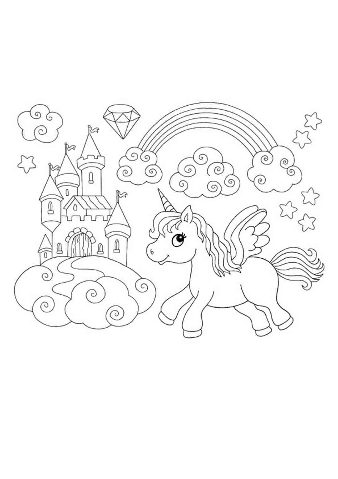 Dibujo gratuito Unicornio #171329 de la coleccion Personajes para imprimir
