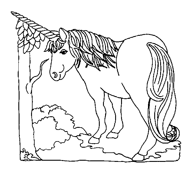 Dibujo para colorear: Unicornio (Personajes) #19568 - Dibujos para Colorear e Imprimir Gratis