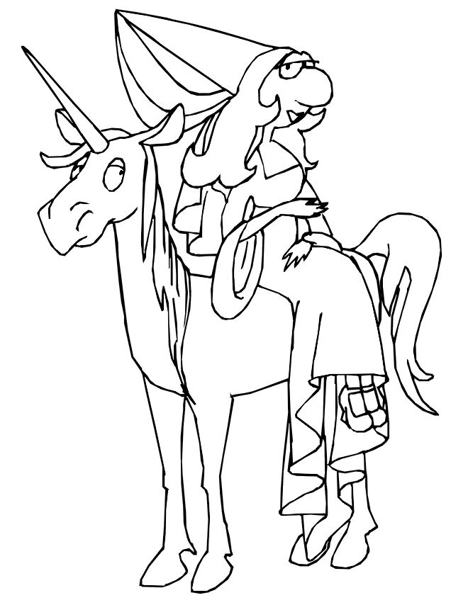 Dibujo para colorear: Unicornio (Personajes) #19572 - Dibujos para Colorear e Imprimir Gratis