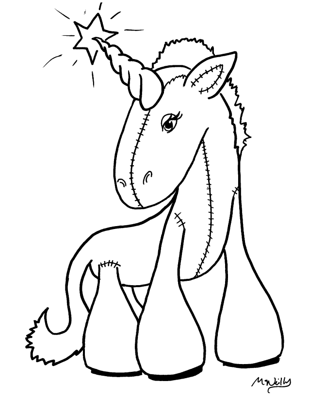 Dibujo para colorear: Unicornio (Personajes) #19617 - Dibujos para Colorear e Imprimir Gratis
