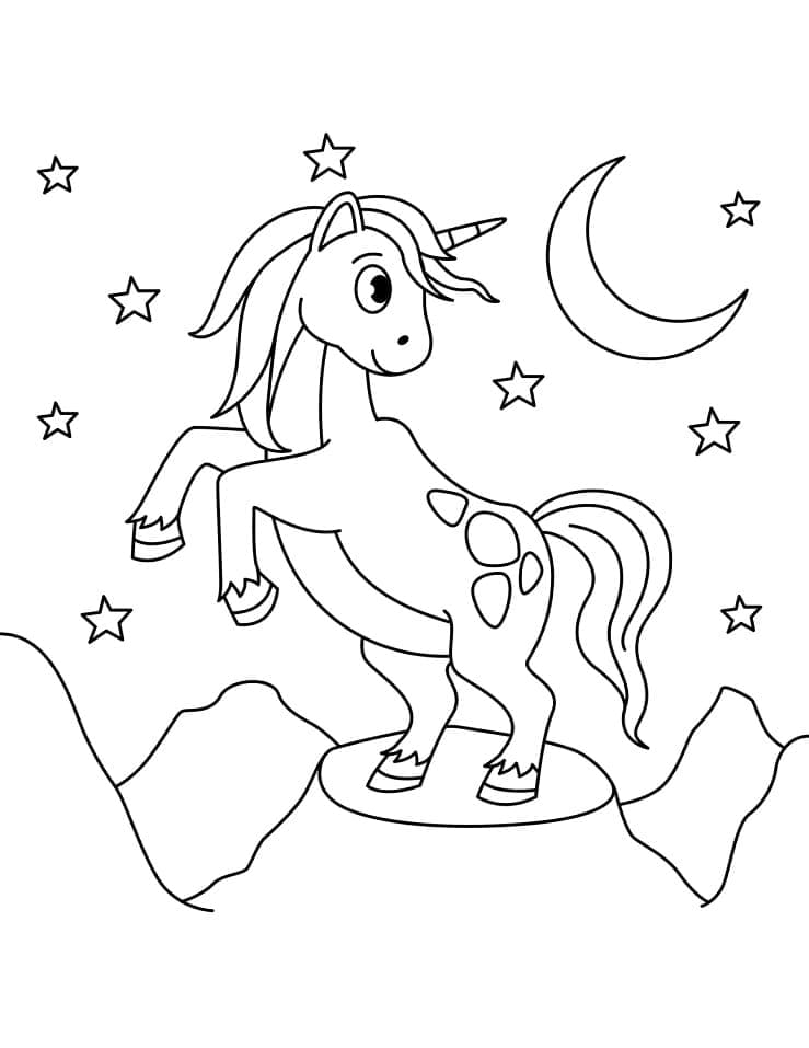 Dibujo gratuito Unicornio Kawaii #209319 de la coleccion Personajes para imprimir