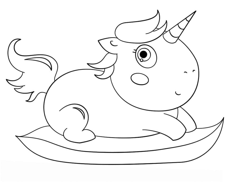 Dibujo gratuito Unicornio Kawaii #209321 de la coleccion Personajes para imprimir