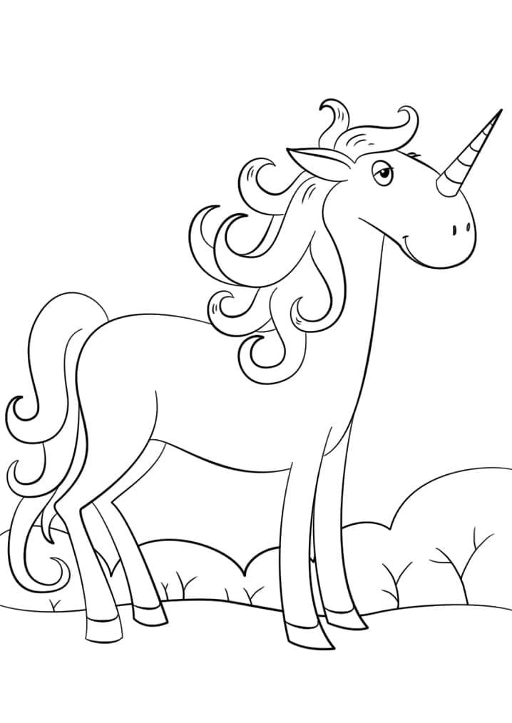 Dibujo gratuito Unicornio Kawaii #209323 de la coleccion Personajes para imprimir