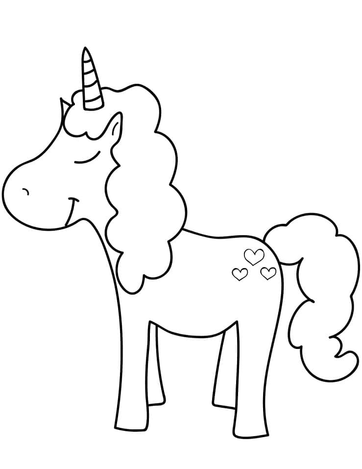 Dibujo gratuito Unicornio Kawaii #209330 de la coleccion Personajes para imprimir