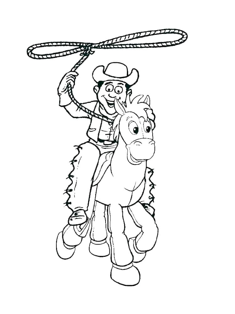Dibujo gratuito Vaquero #213511 de la coleccion Personajes para imprimir