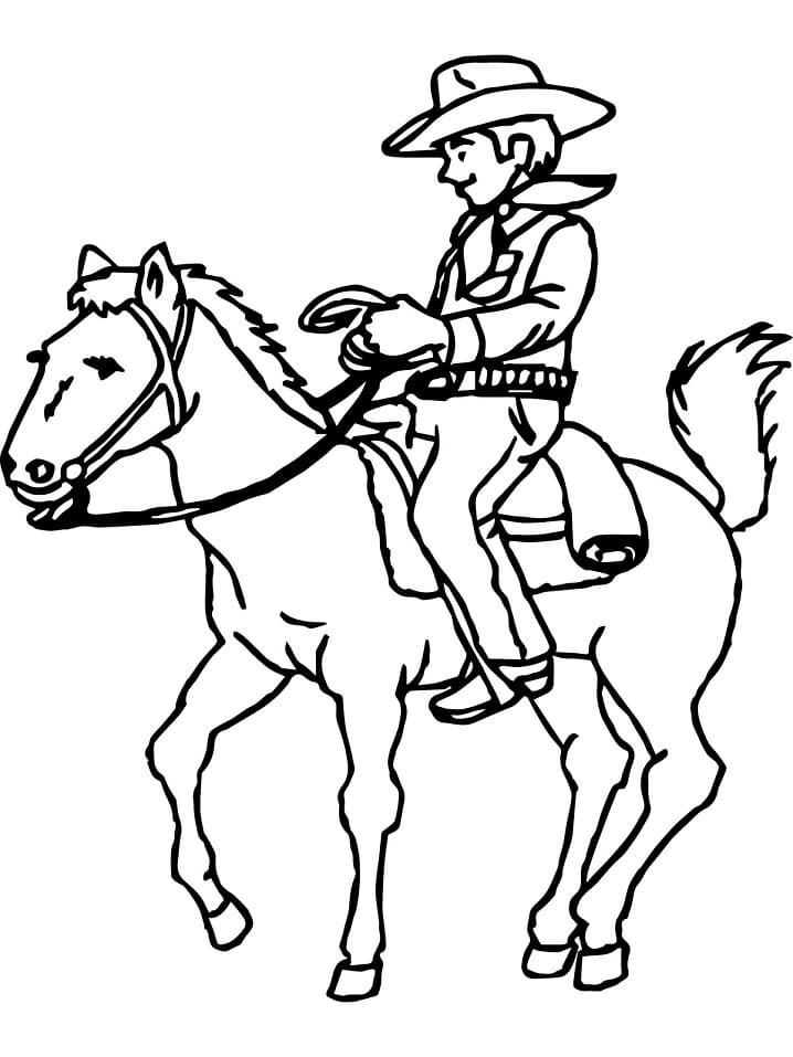 Dibujo gratuito Vaquero #213524 de la coleccion Personajes para imprimir