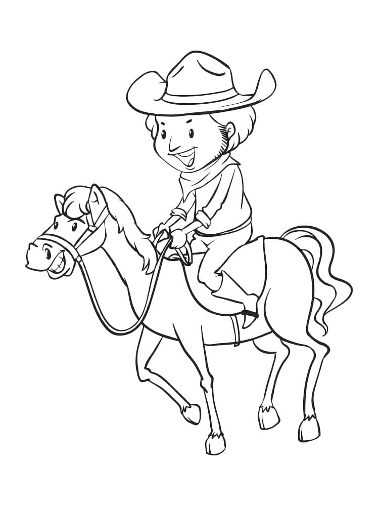 Dibujo gratuito Vaquero #213537 de la coleccion Personajes para imprimir