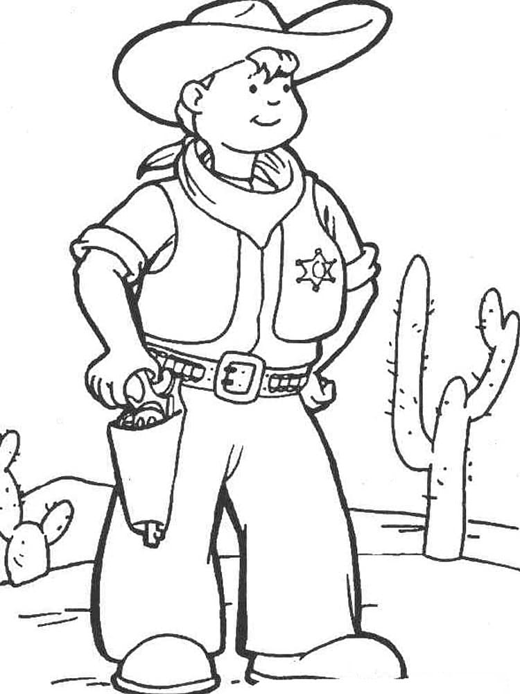 Dibujo gratuito Vaquero #213539 de la coleccion Personajes para imprimir