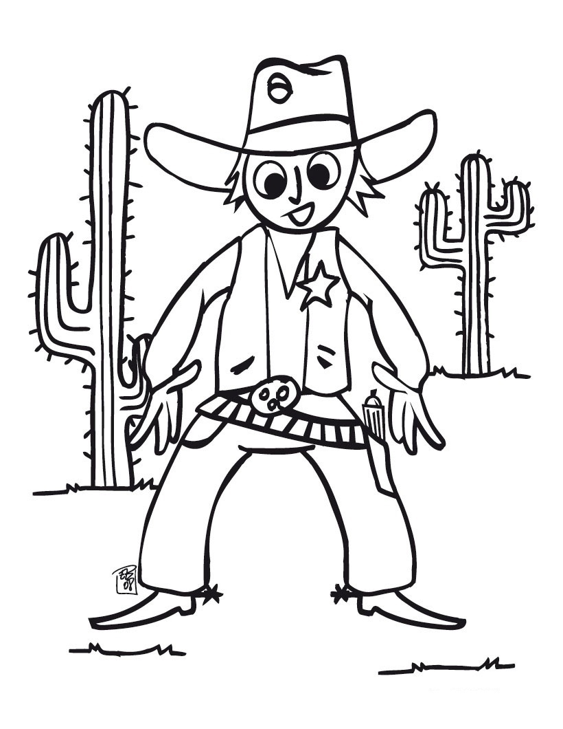 Dibujo gratuito Vaquero #213543 de la coleccion Personajes para imprimir
