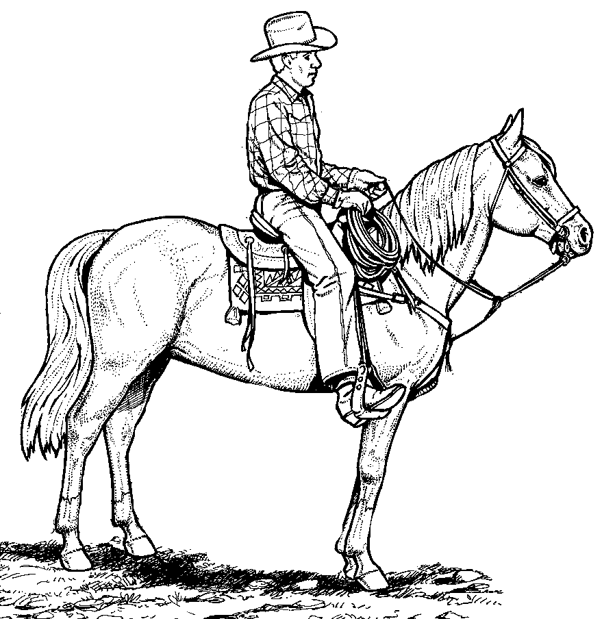 Dibujo gratuito Vaquero #91417 de la coleccion Personajes para imprimir