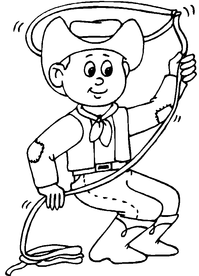 Dibujo gratuito Vaquero #91421 de la coleccion Personajes para imprimir