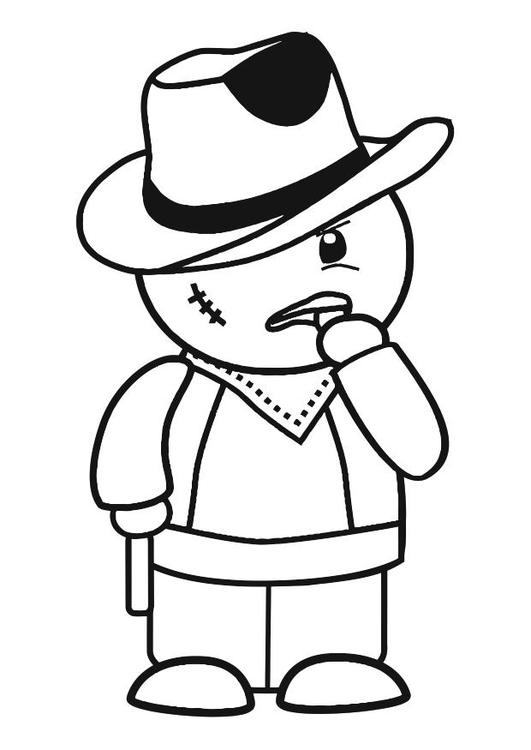 Dibujo gratuito Vaquero #91439 de la coleccion Personajes para imprimir