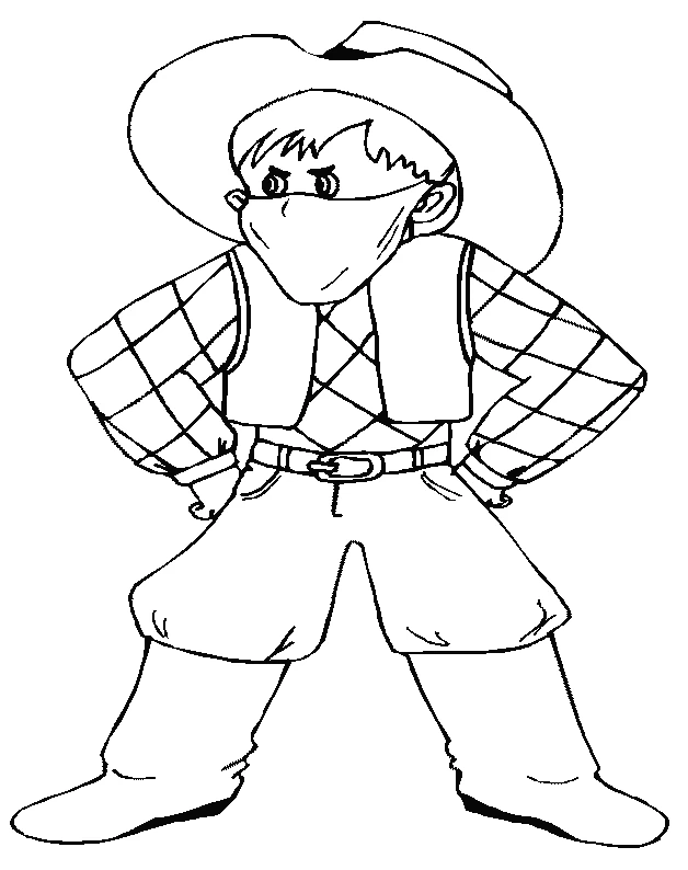 Dibujo gratuito Vaquero #91440 de la coleccion Personajes para imprimir