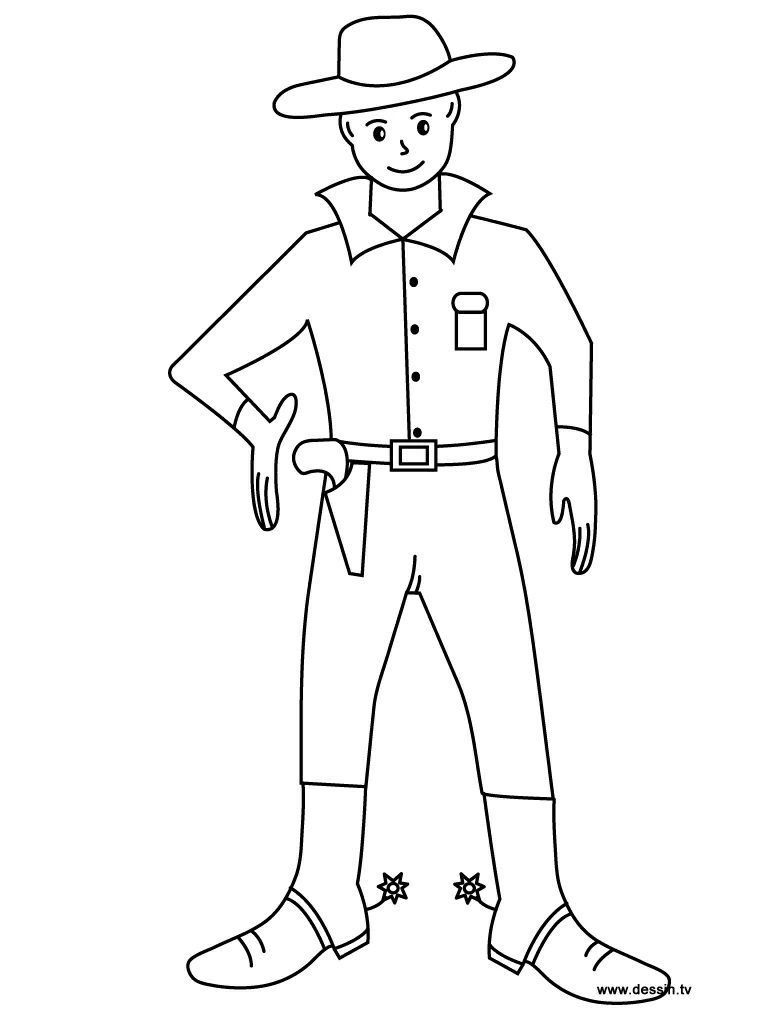 Dibujo gratuito Vaquero #91444 de la coleccion Personajes para imprimir